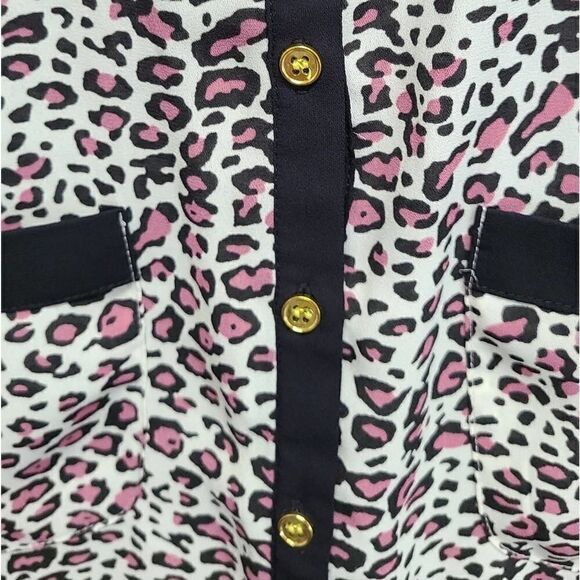 Aqua Cheetah Print Sleeveless Top Size XS - Picture 3 of 7